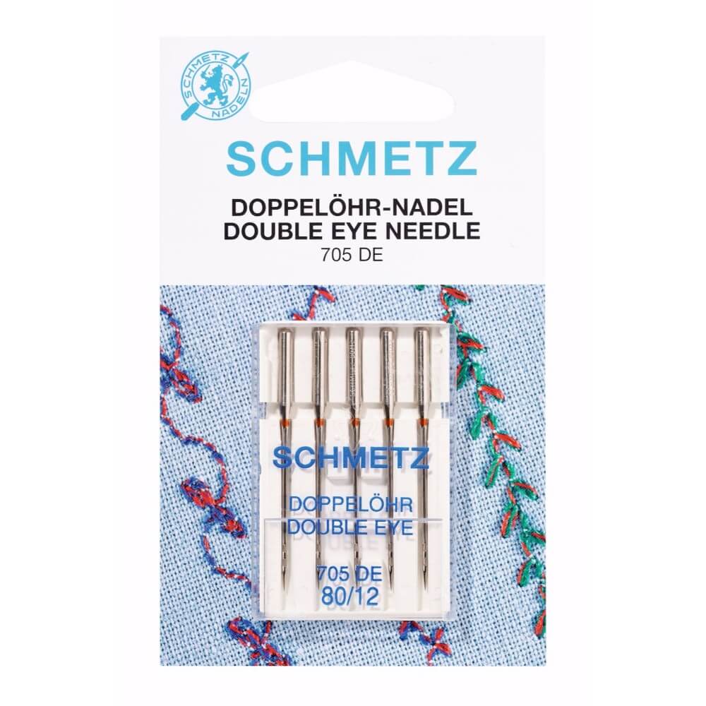 Schmetz Dubbel oog 5 naalden 80-12 