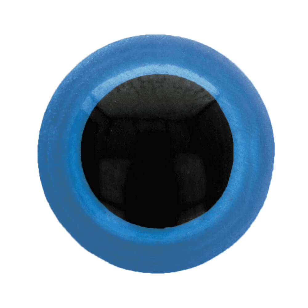 Dierenogen tweekleurig 8mm  (blauw)