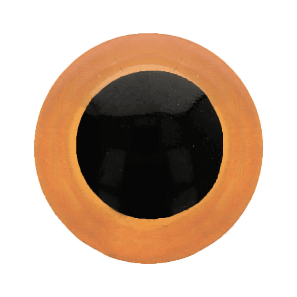 Dierenogen tweekleurig 8mm  (oranje)