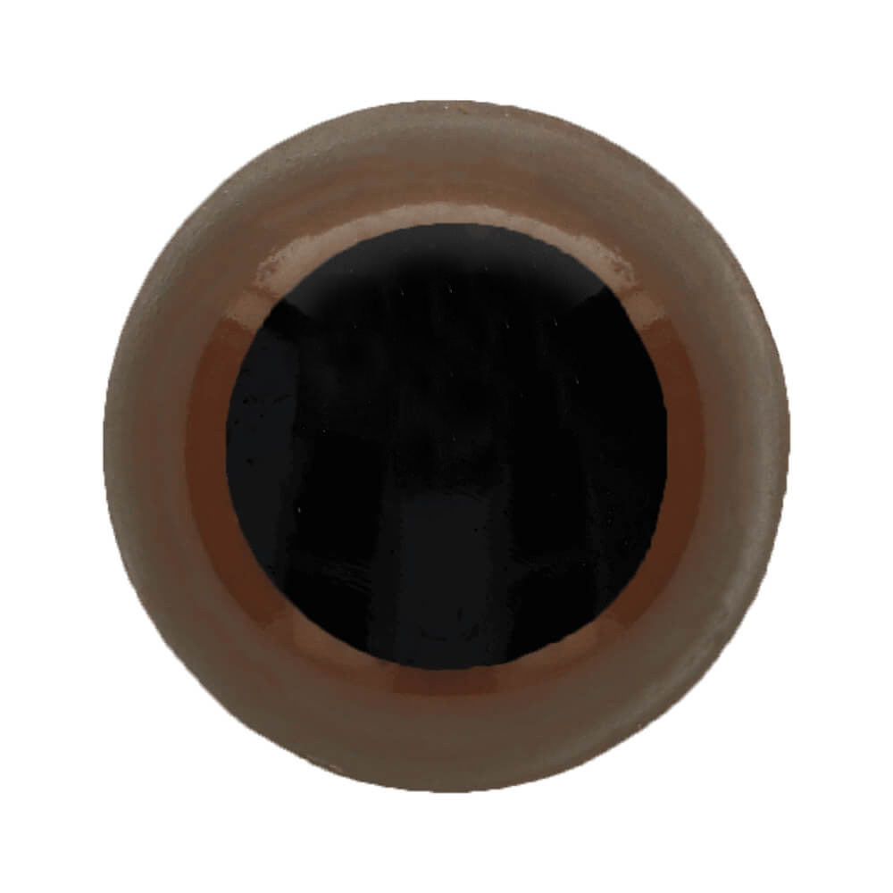 Dierenogen tweekleurig 8mm  (bruin)