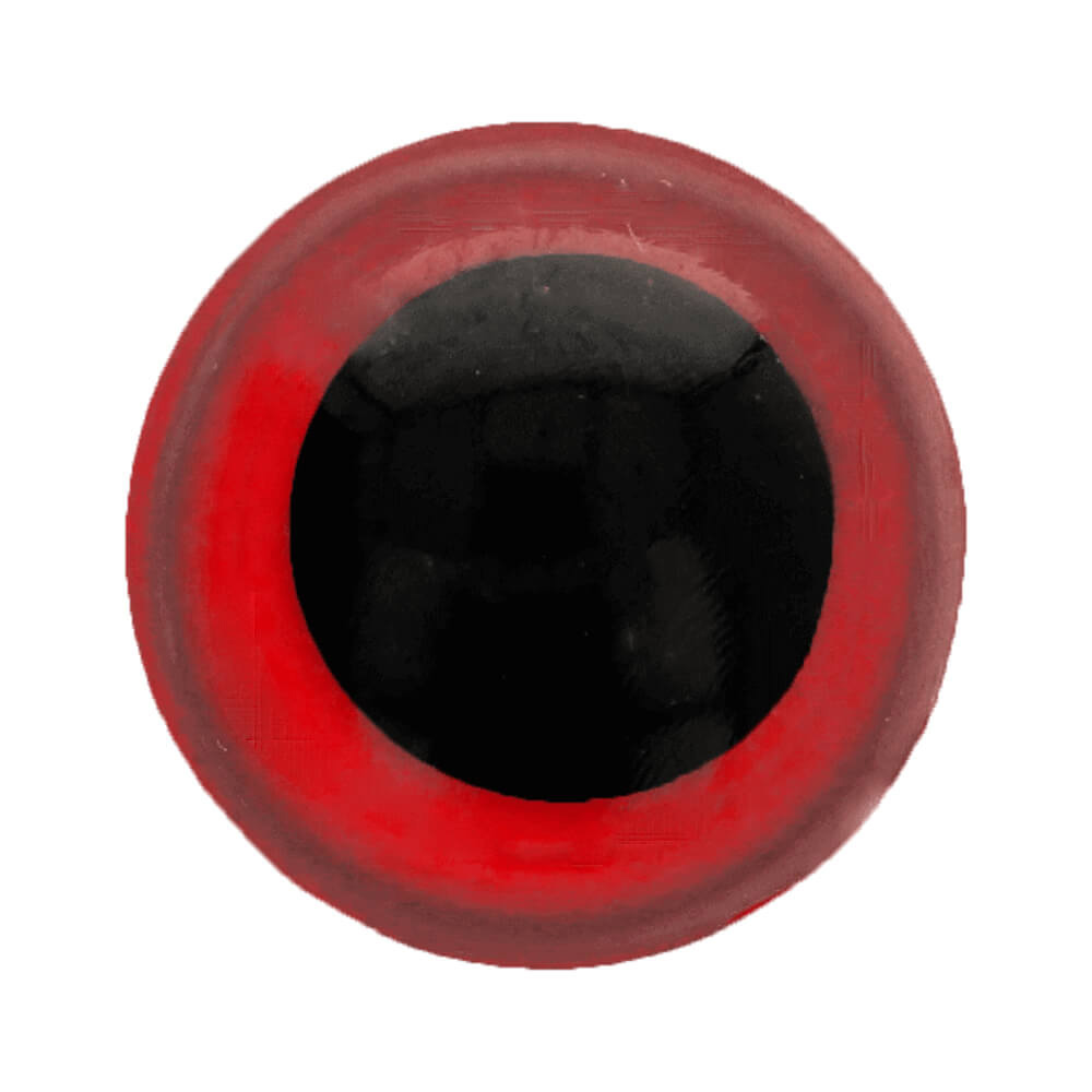 Dierenogen tweekleurig 10mm  (rood)