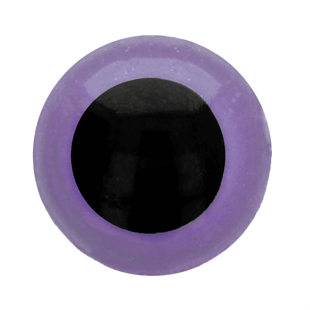 Dierenogen tweekleurig 14mm  (Paars)