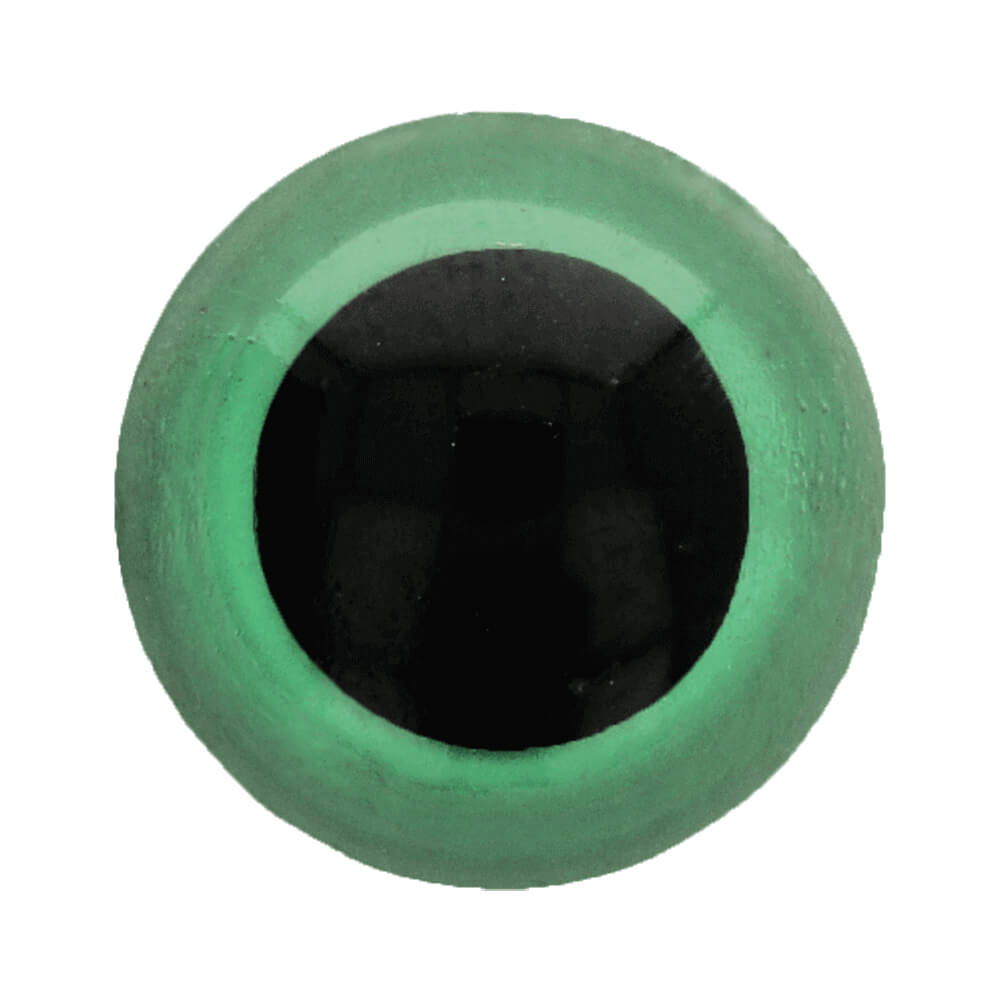 Dierenogen tweekleurig 15mm  (groen)