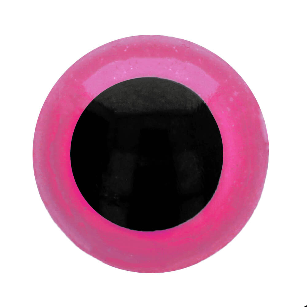 Dierenogen tweekleurig 6mm  (fushia)