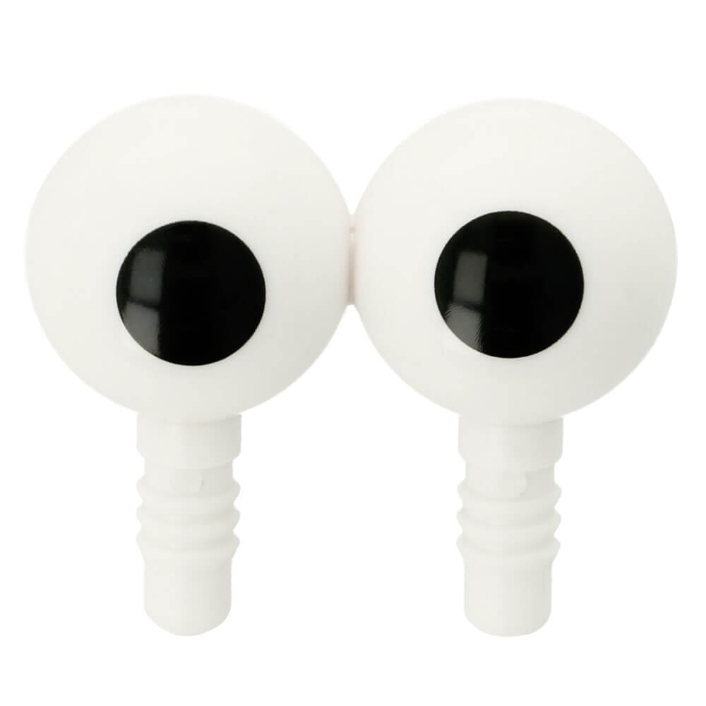 Dubbele ogen paar 16mm - (wit) - 10st