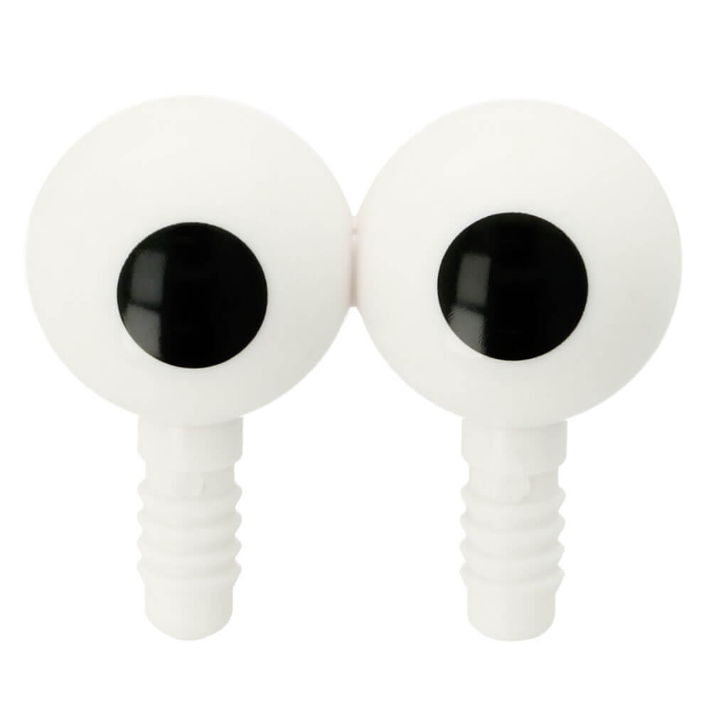 Dubbele ogen paar 20mm - (wit) - 10st