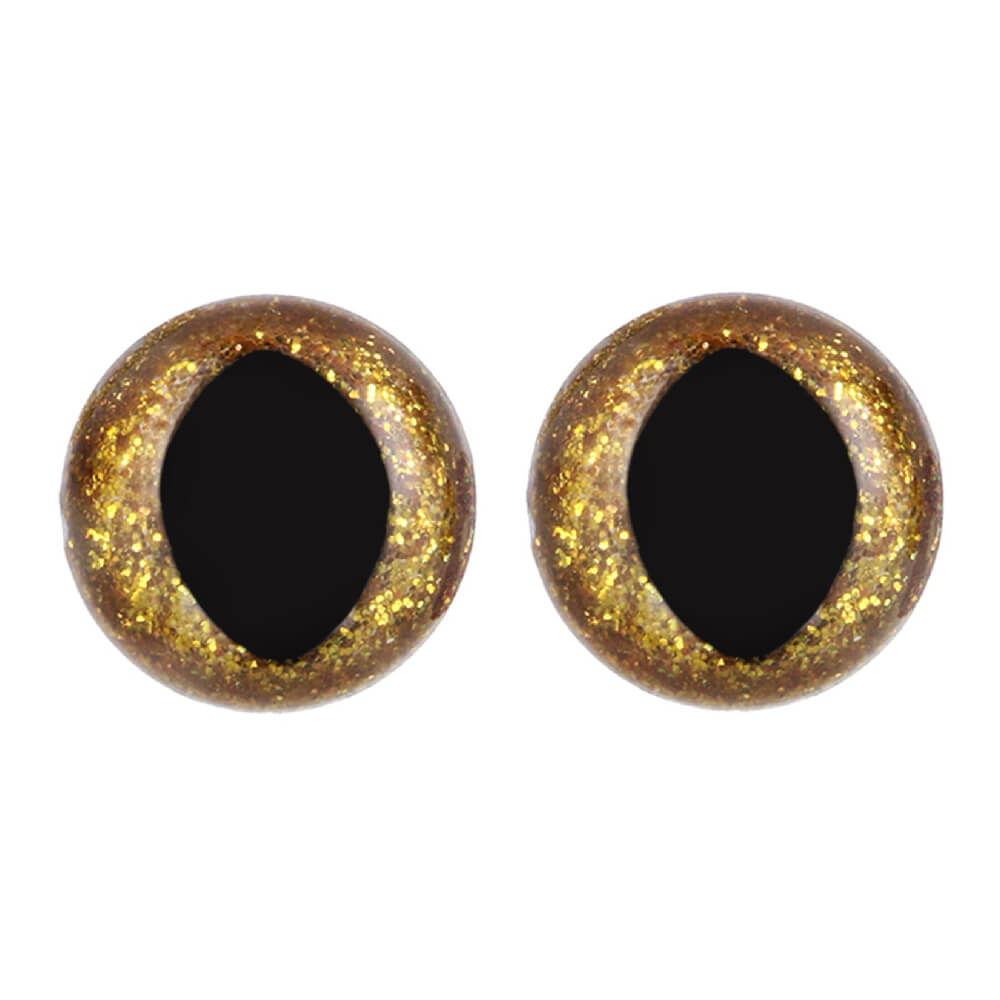 Opry Glitter kattenogen tweekleurig 18mm  (goud)1