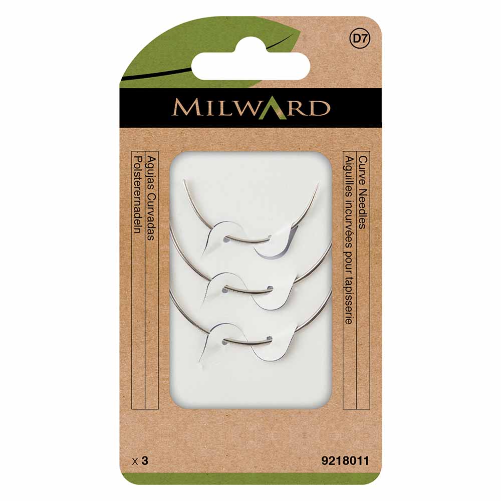 Milward Gebogen stoffeerdersnaalden ast - 3st