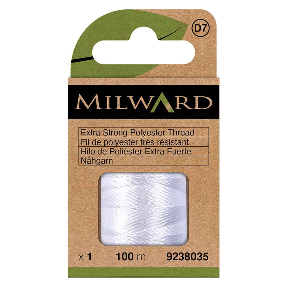 Milward Extra Strong garen polyester wit - 100m