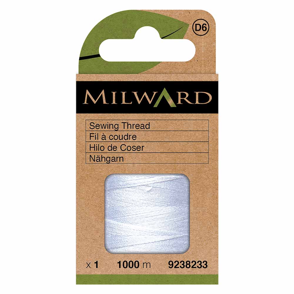 Milward Naaigaren polyester wit - 1000m