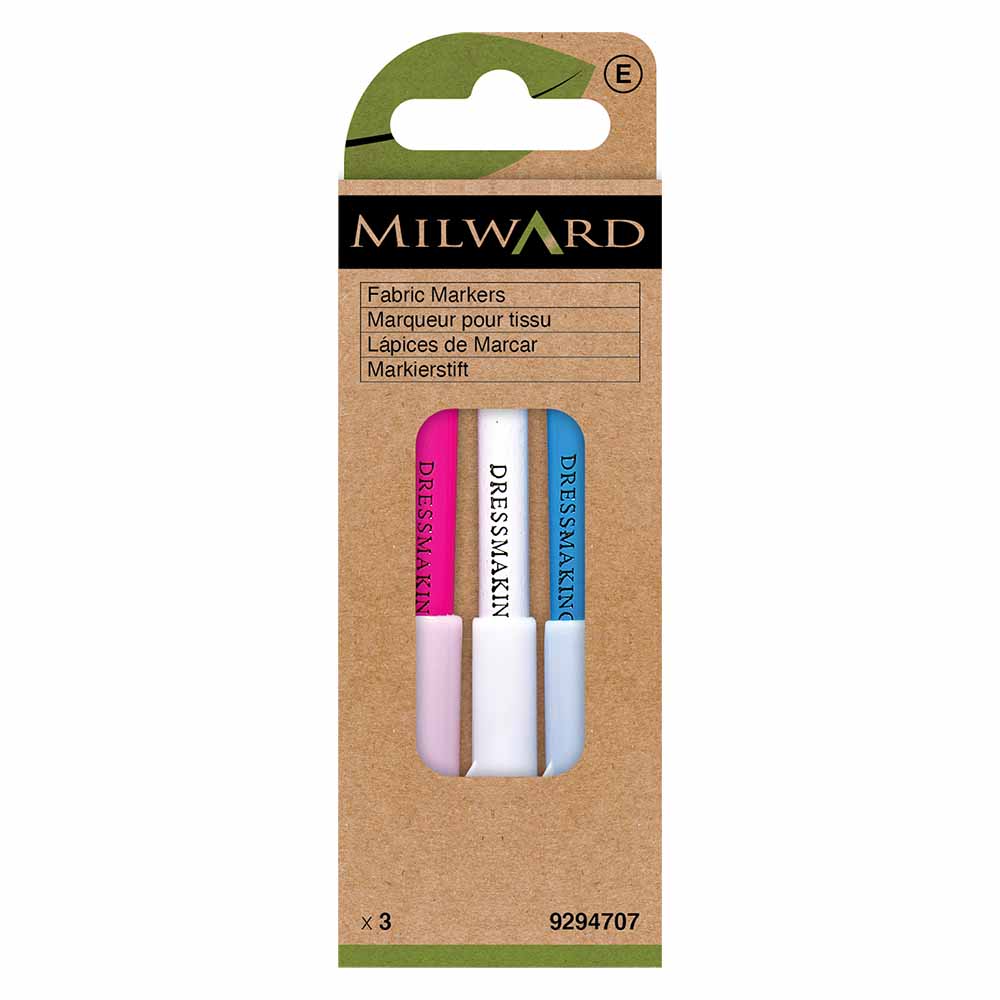 Milward Markeerpotloodset uitwasbaar blauw-rood-wit - 3st