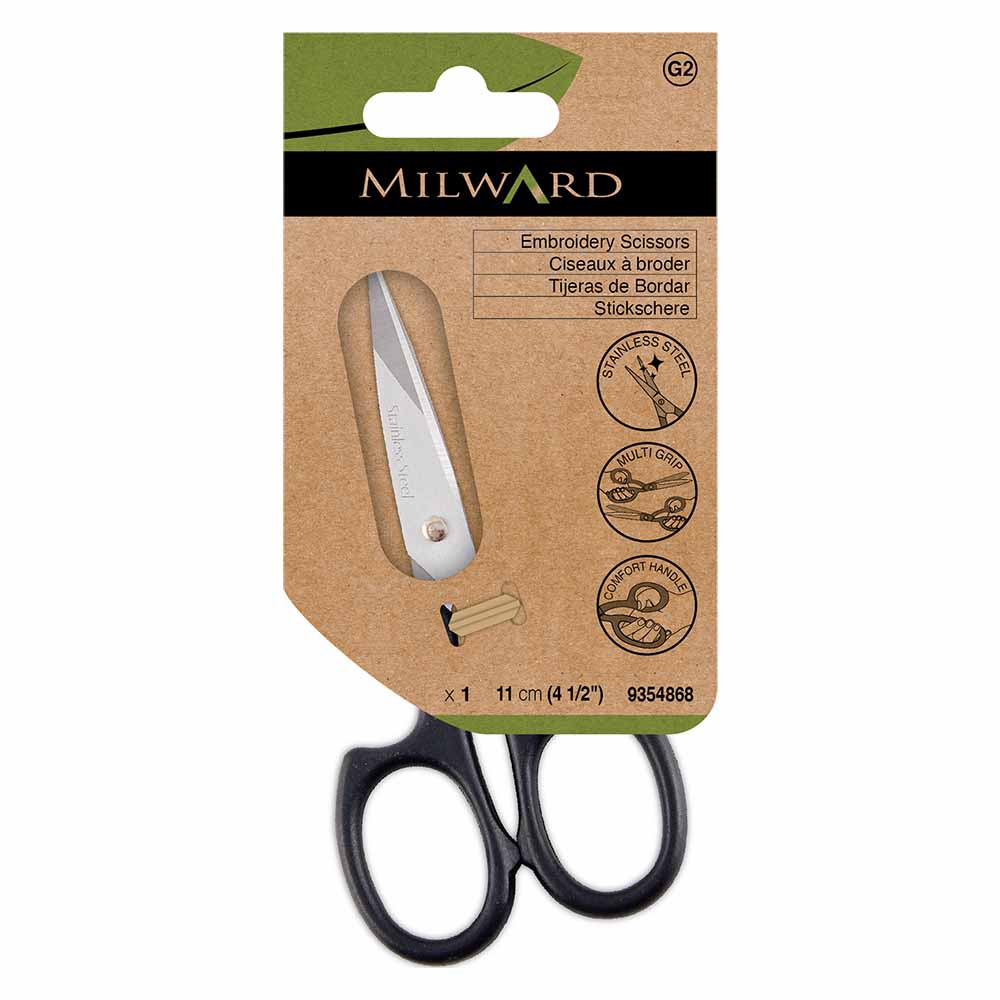 Milward Borduurschaar 11cm zwart - 3st