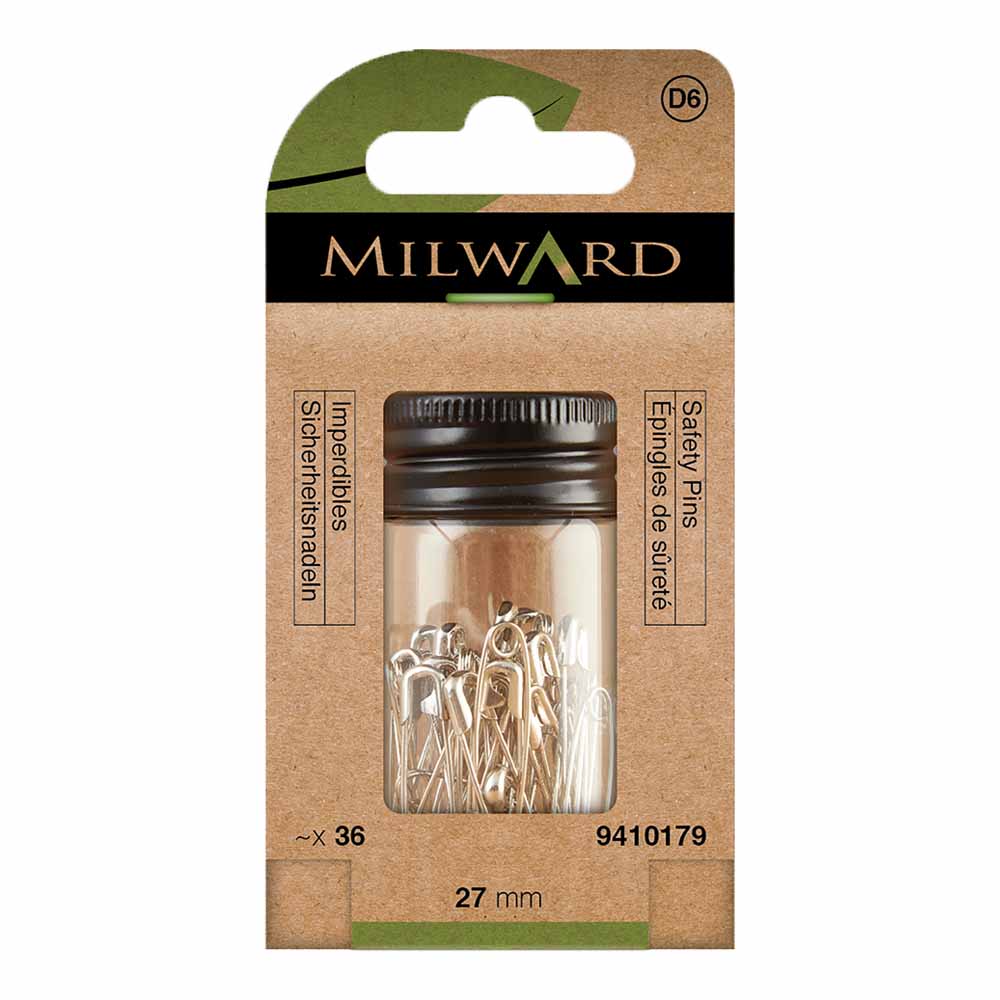 Milward Veiligheidsspelden 27mm nikkel - 36st