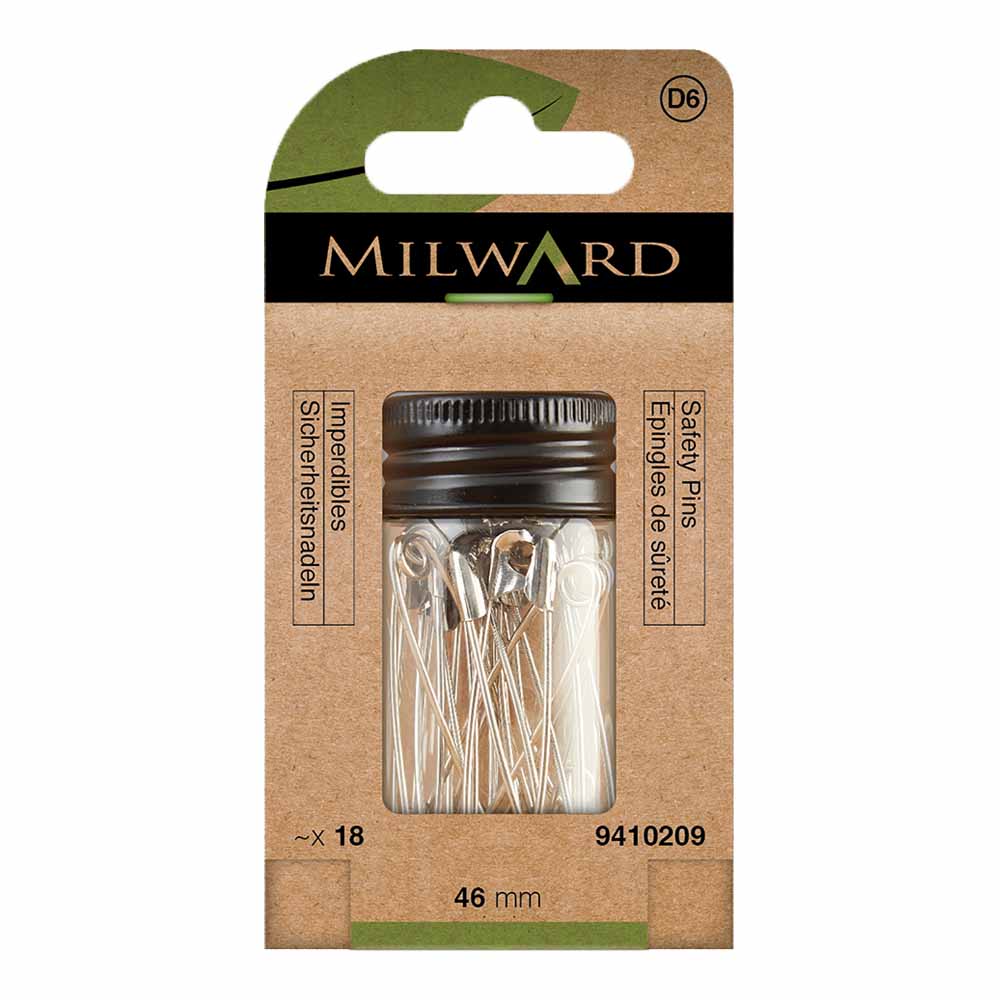 Milward Veiligheidsspelden 46mm nikkel - 18st