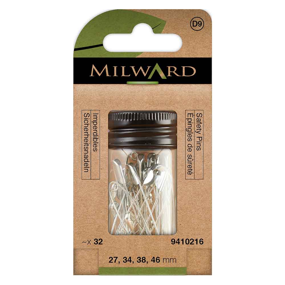 Milward Veiligheidsspelden assortiment nikkel - 32st