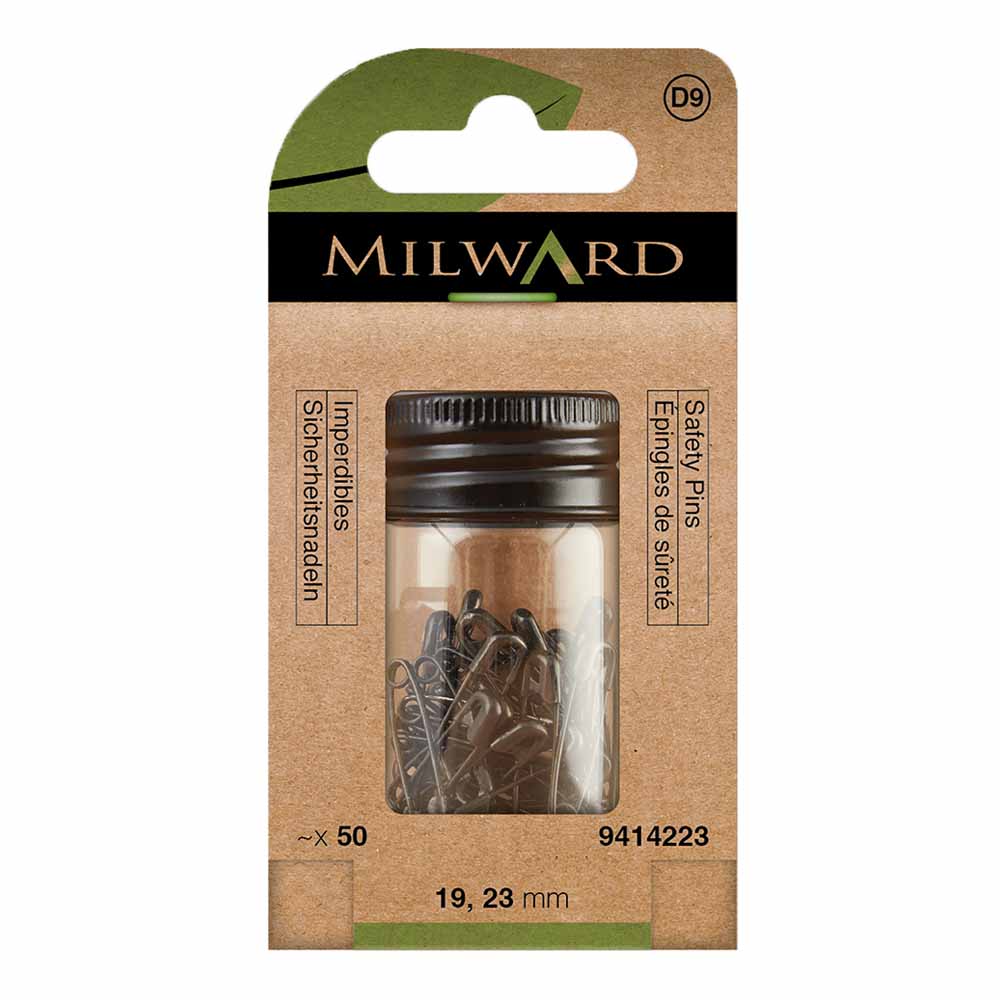 Milward Veiligheidsspelden 19-23mm zwart - 50st