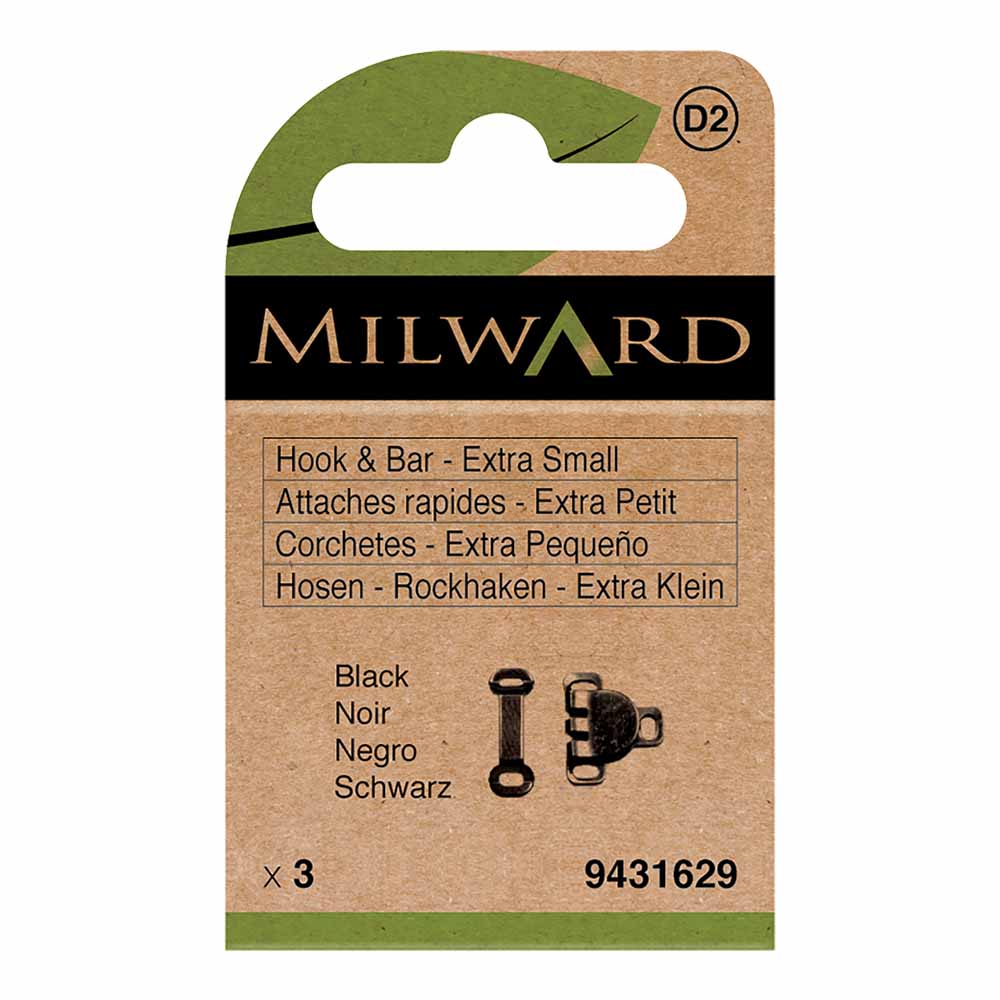 Milward Broek- en rokhaken maat XS zwart - 3st