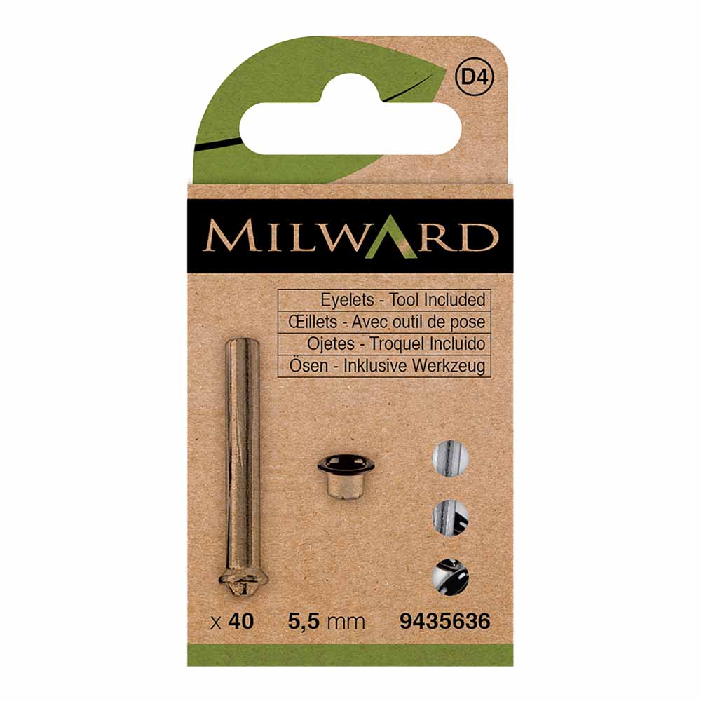 Milward Nestelringen met gereedschap 5,5mm zwart - 40st