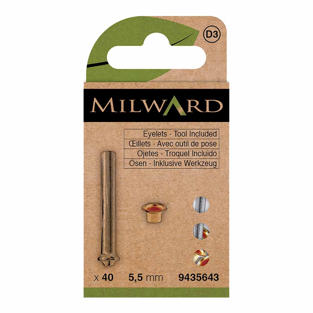 Milward Nestelringen met gereedschap 5,5mm goud - 40st