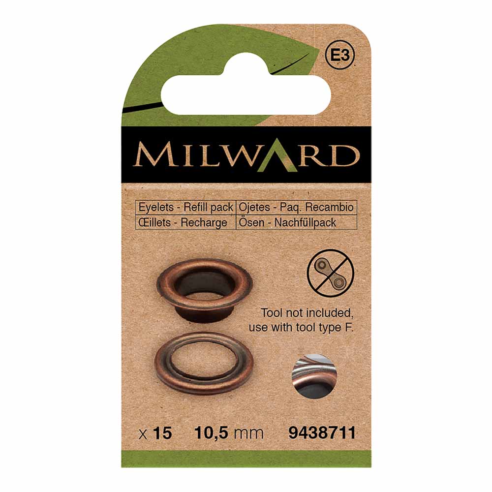 Milward Nestelringen 10,5mm brons - 15st