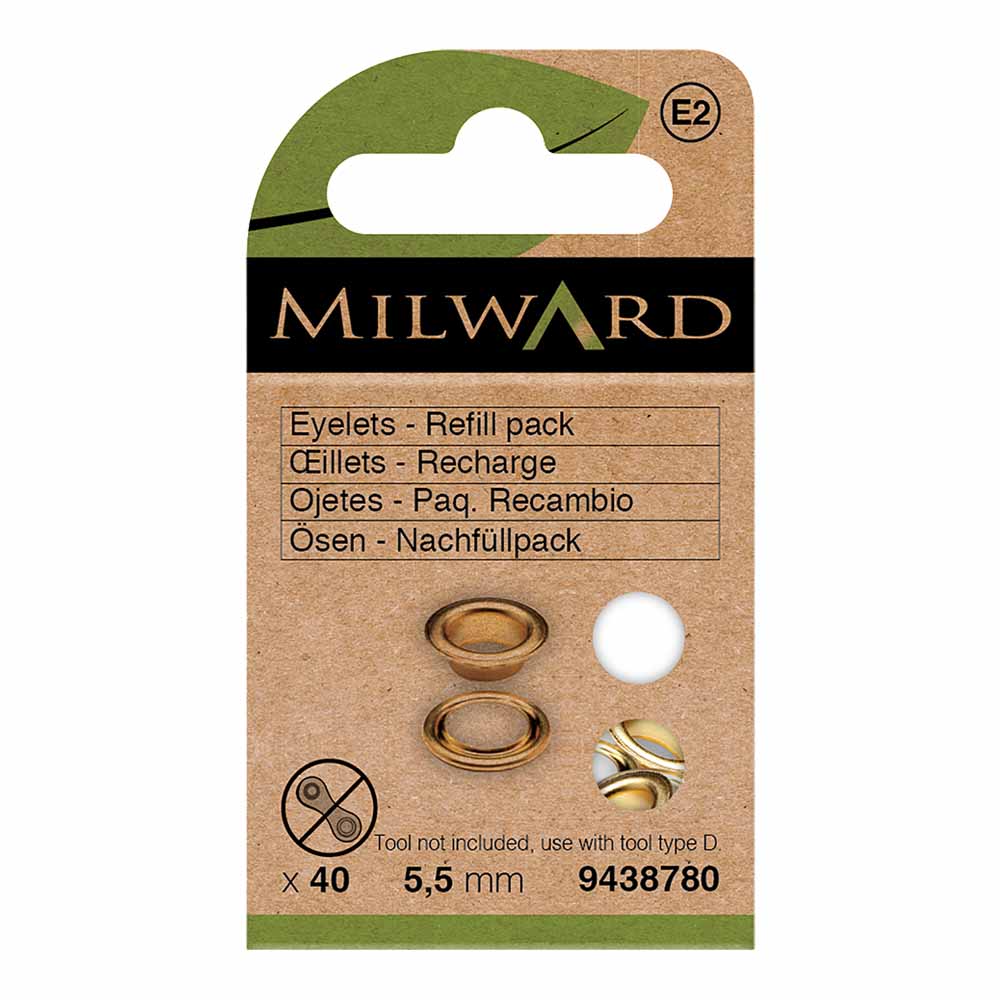 Milward Nestelringen 5,5mm goud - 40st