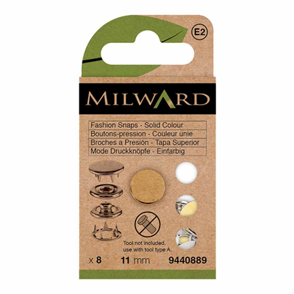 Milward Naaivrijdrukknoop Fashion 11mm goud - 8st