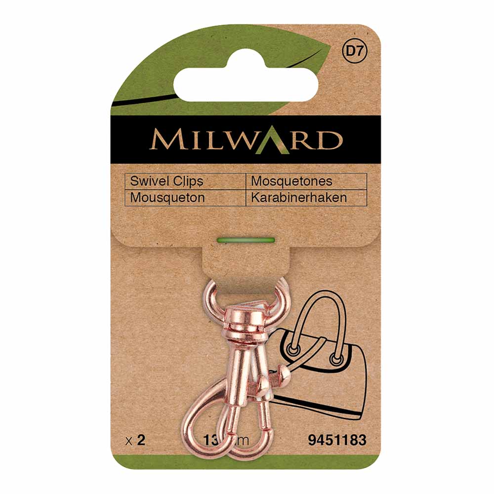 Milward Musketonhaak 13mm roségoud - 2st
