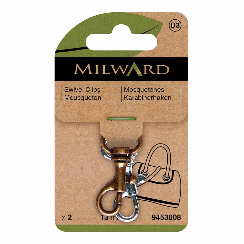 Milward Musketonhaak 13mm brons-nikkel - 2st