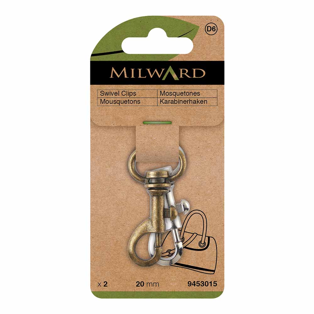 Milward Musketonhaak 20mm brons-nikkel - 2st