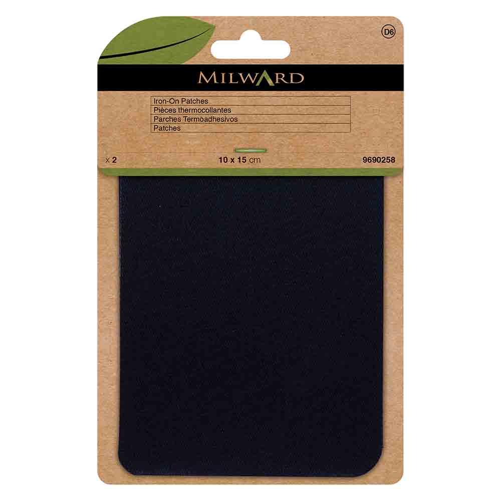 Milward Verstelstuk opstrijkbaar navy 10x15cm - 2st