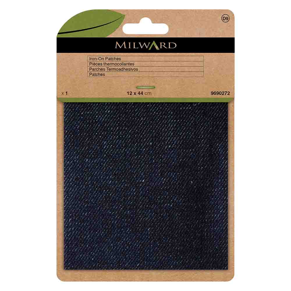 Milward Verstelstuk opstrijkbaar dark denim 12x44cm - 5st