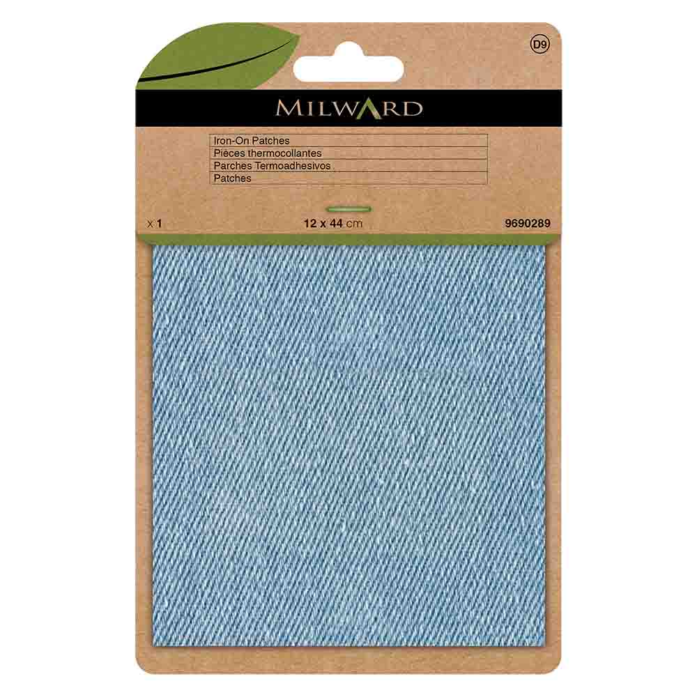 Milward Verstelstuk opstrijkbaar light denim 12x44cm - 5st