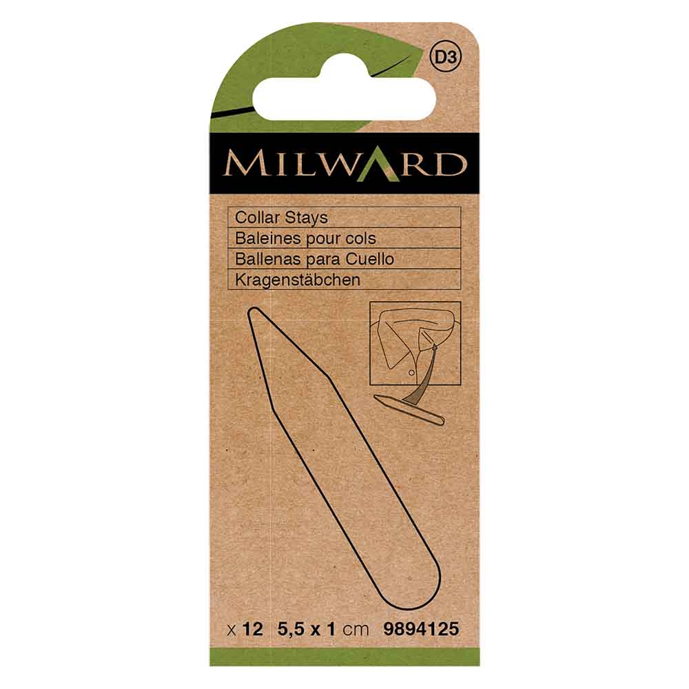 Milward Kraagbaleinen transparant - 12st