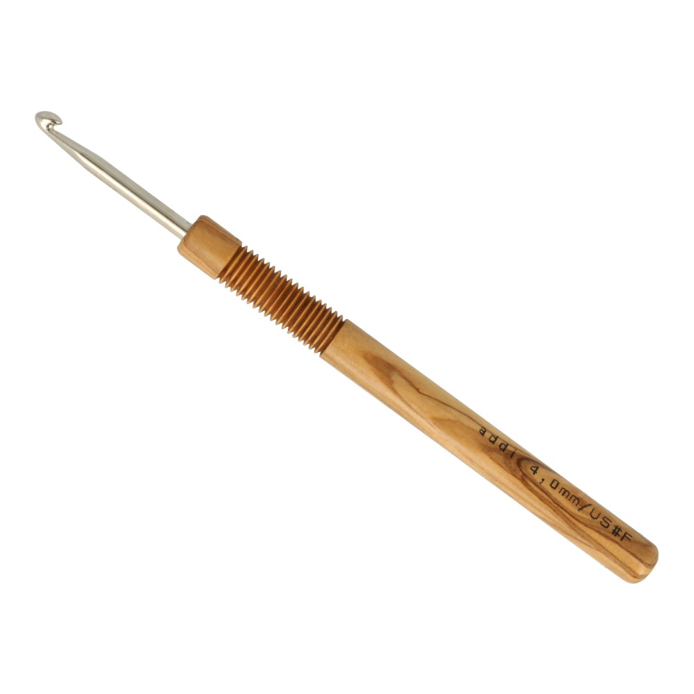 Addi Nature haaknaalden olijvenhout 15cm 4.00mm 