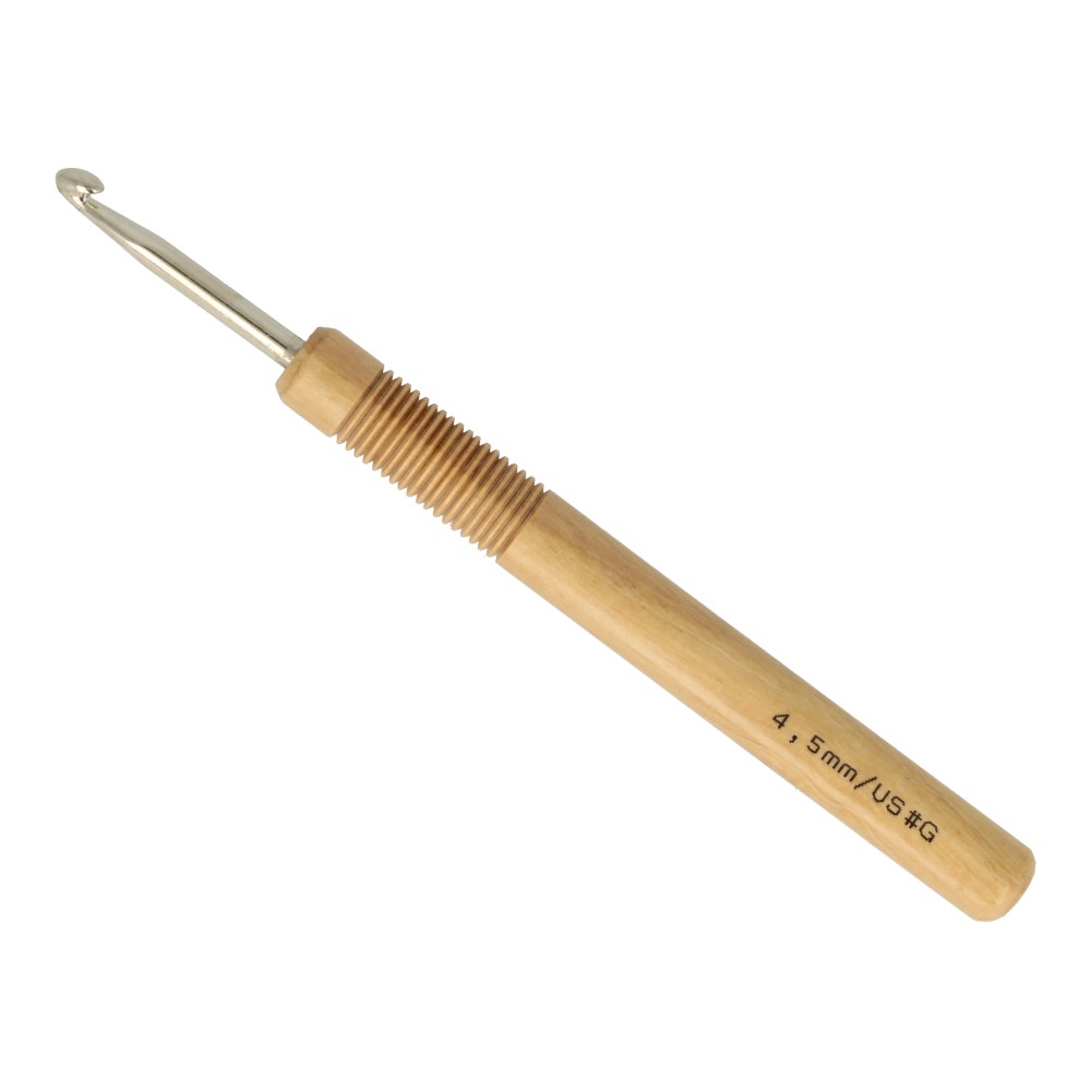 Addi Nature haaknaalden olijvenhout 15cm 4.50mm 