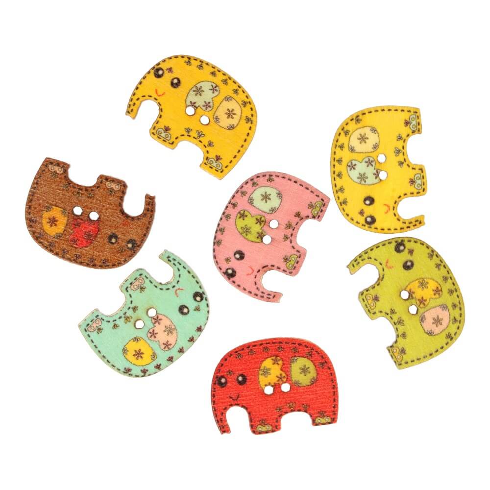 Knoop olifant - assorti kleuren in 1 koker