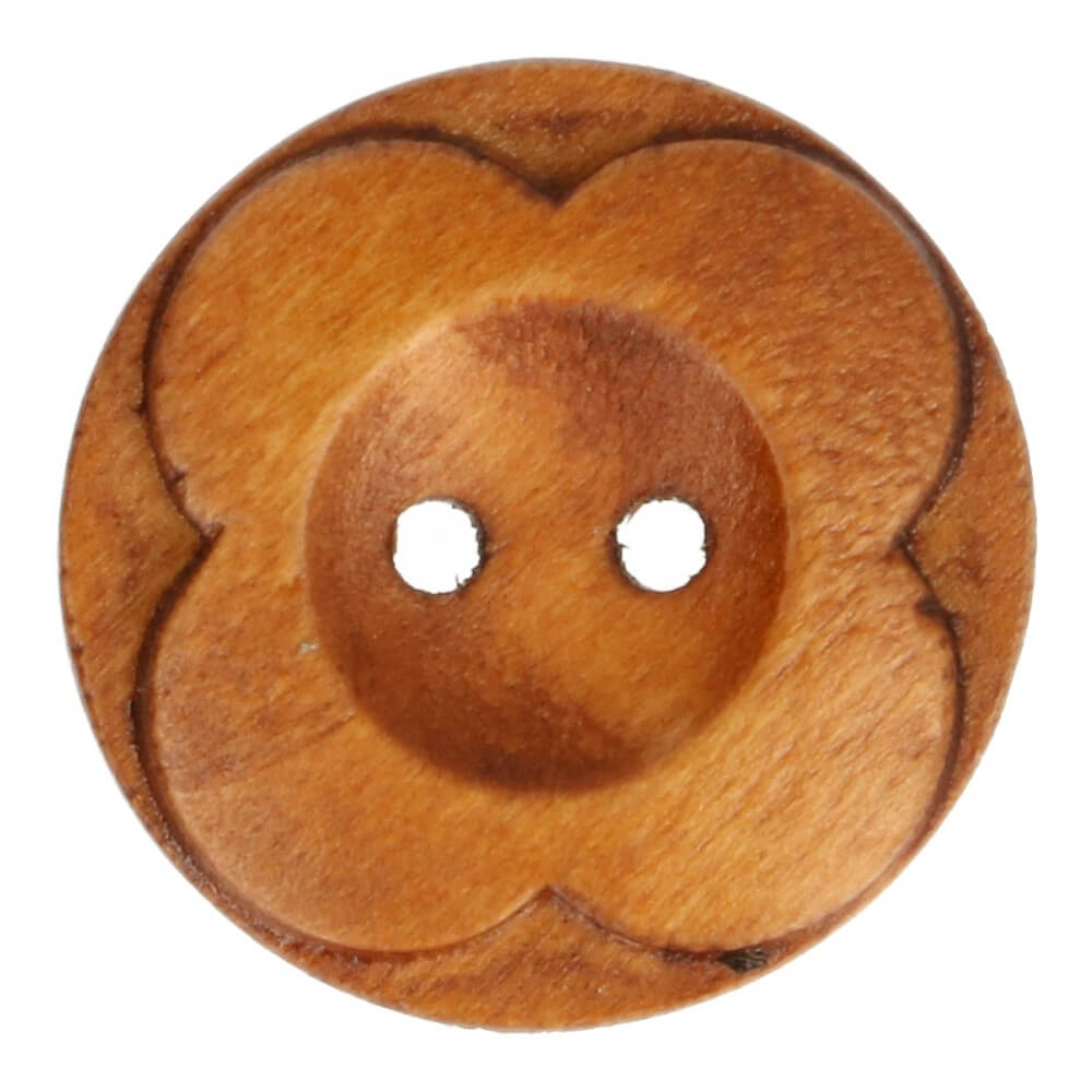 Houten knoop Bloem 24 licht