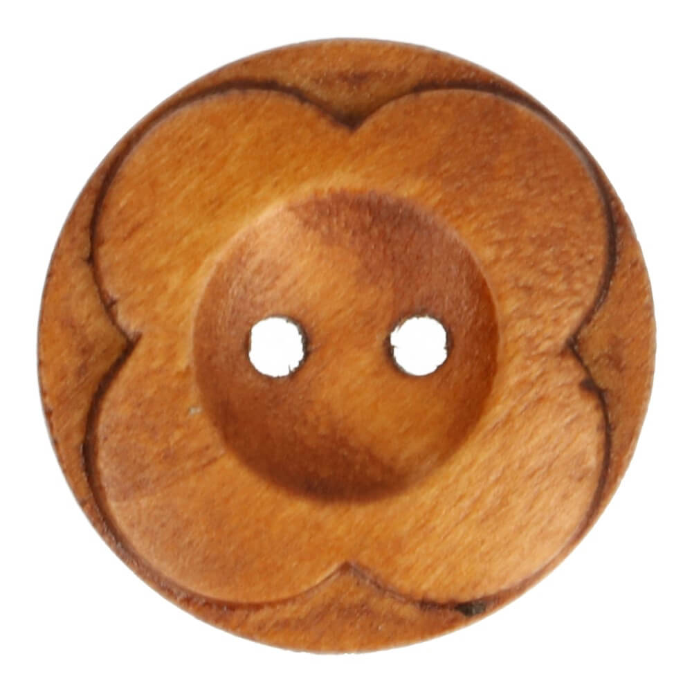 Houten knoop Bloem 90 Licht - 25st