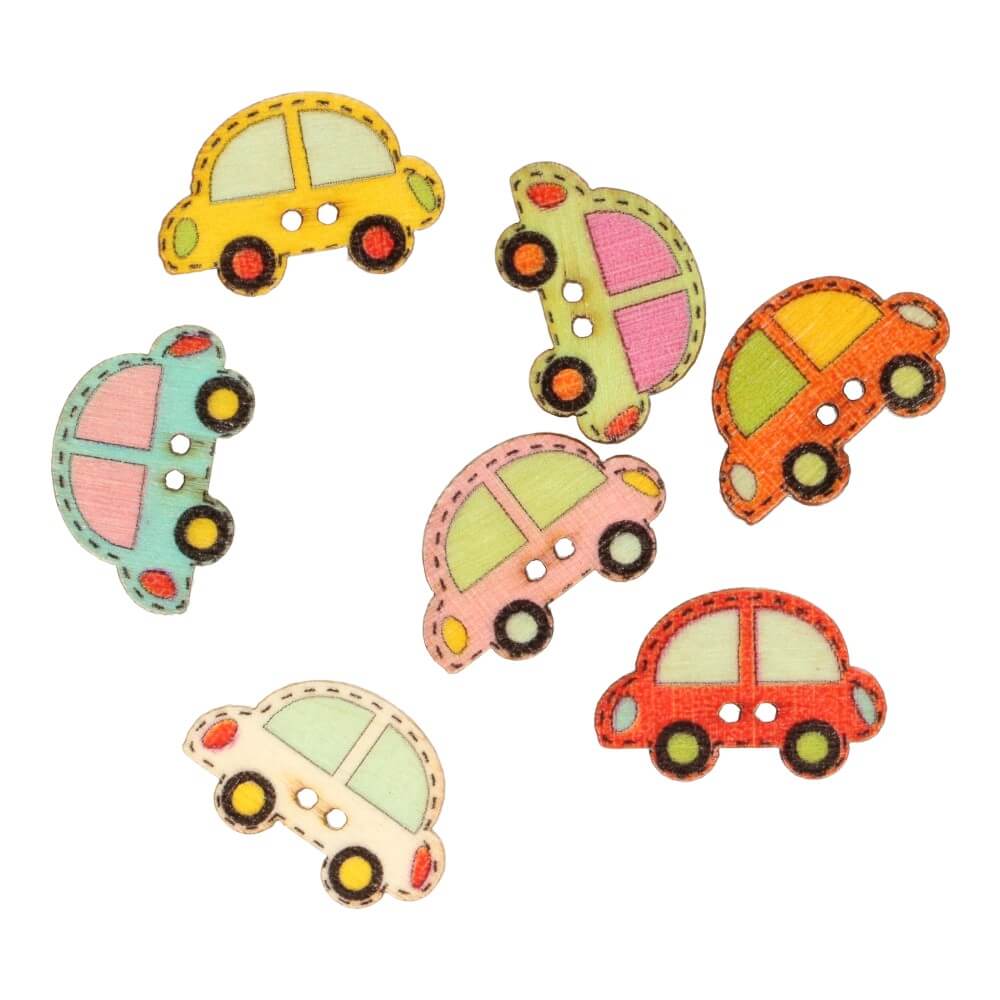 Knoop auto - assorti kleuren in 1 koker