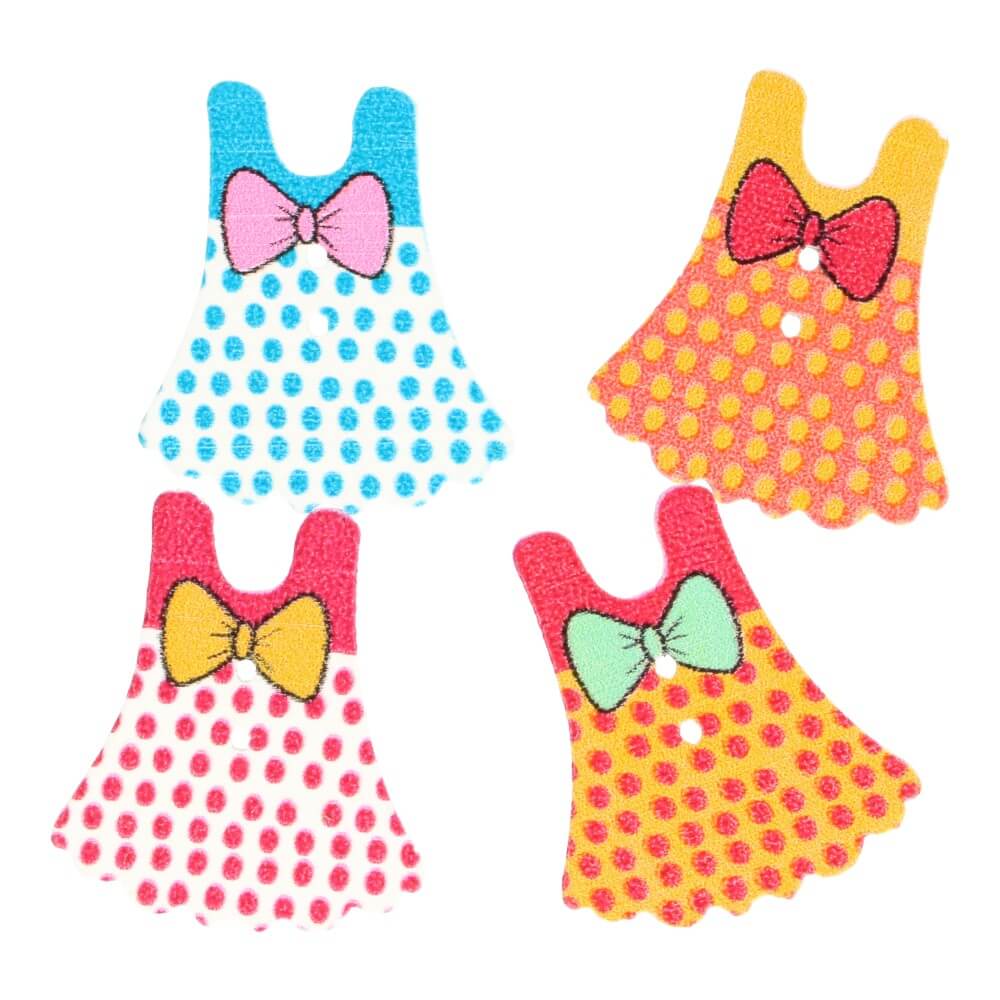 Knoop jurk - assorti kleuren in 1 koker