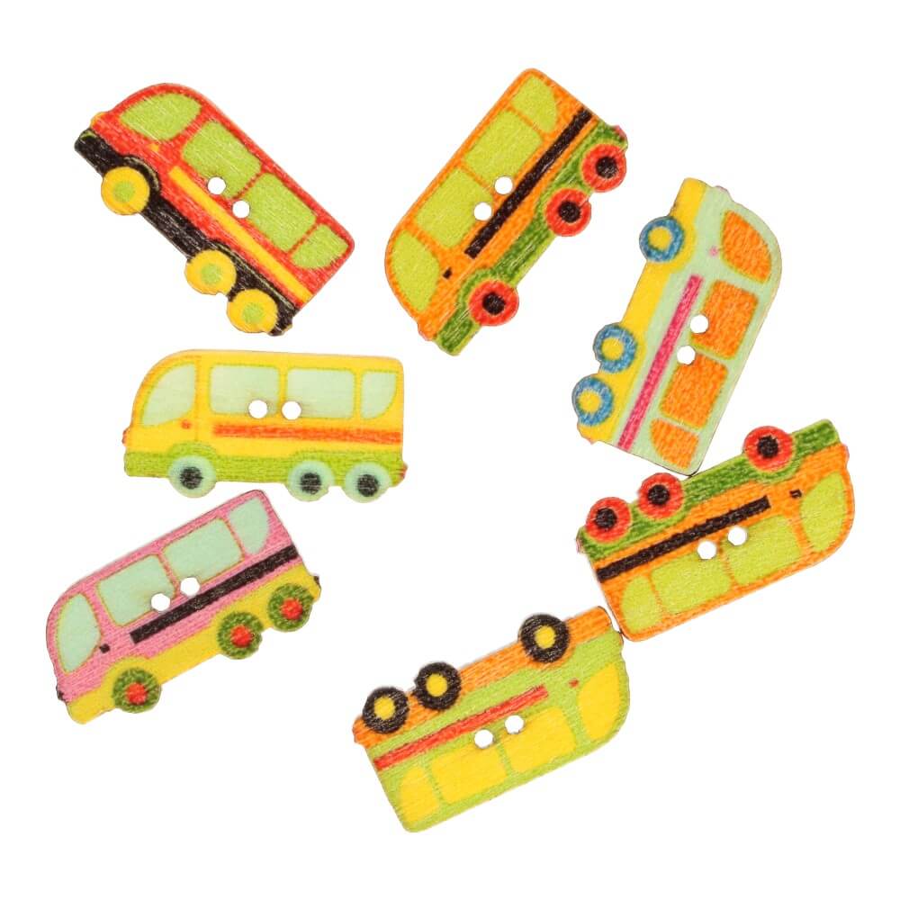 Knoop bus - assorti kleuren in 1 koker