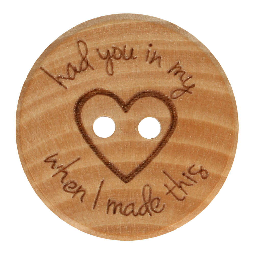 Knoop hout had you in my heart maat 40m