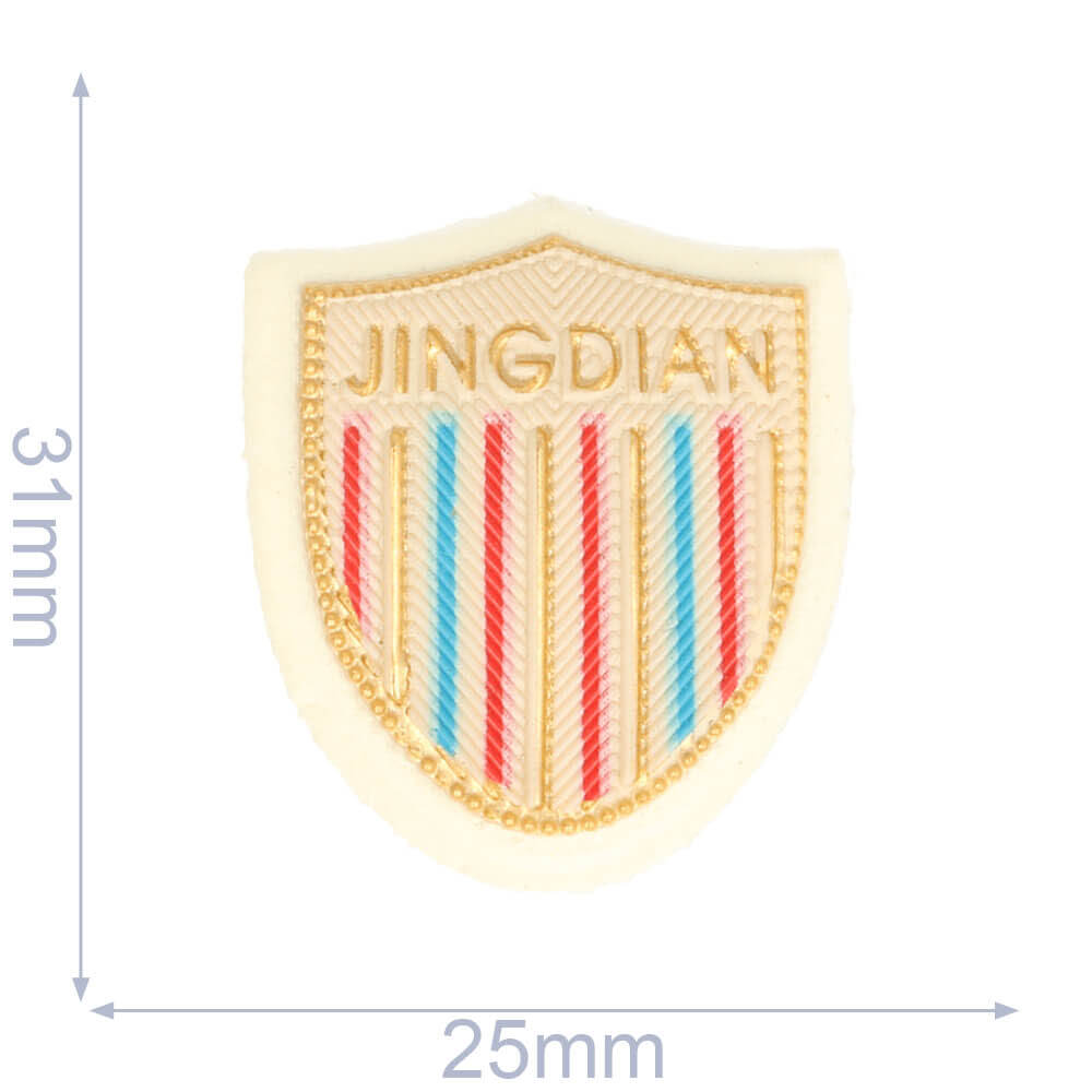 Label Jingdian 25x31mm wit-goudud - 5st