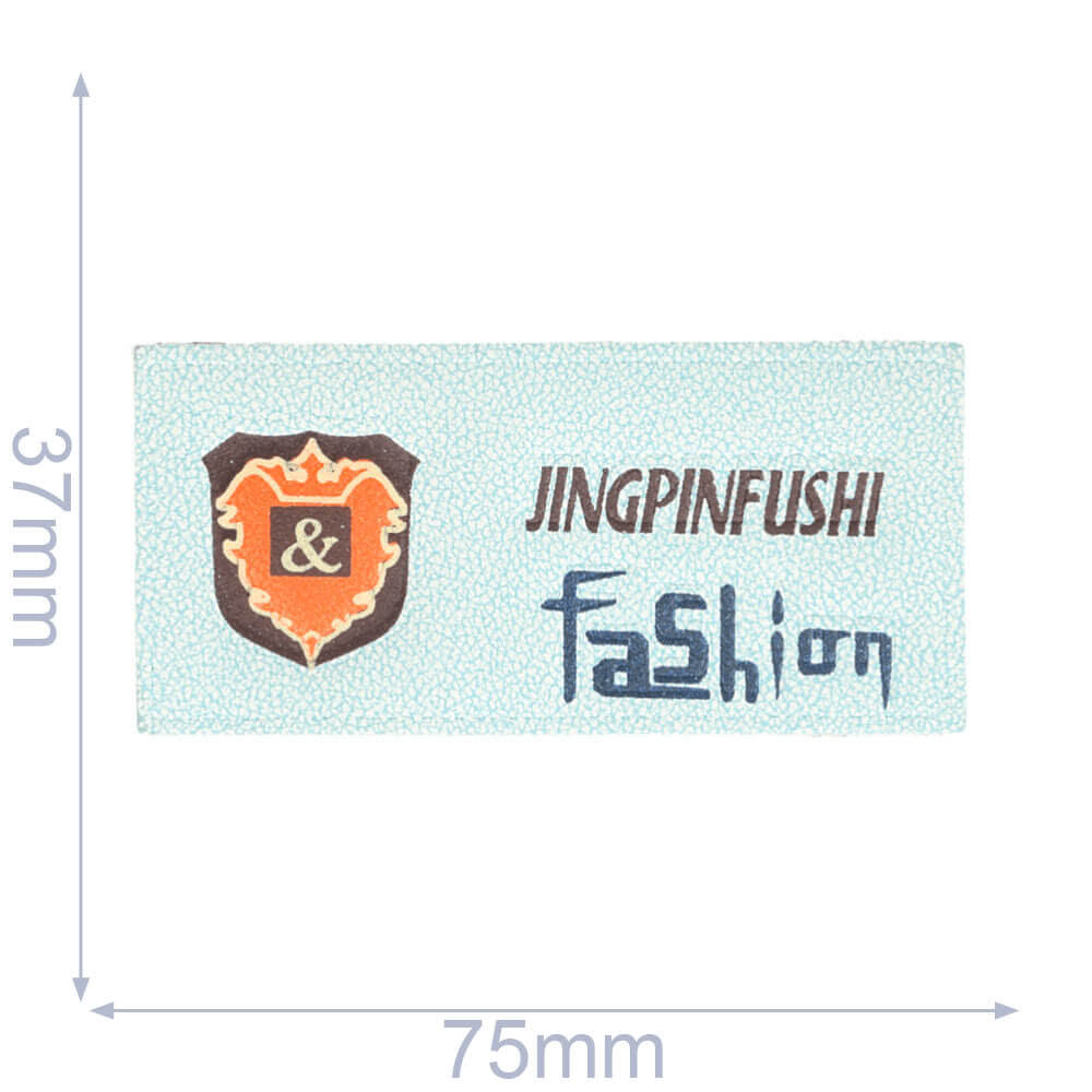 label jingpin fushi 75x37mm blauw - 5st