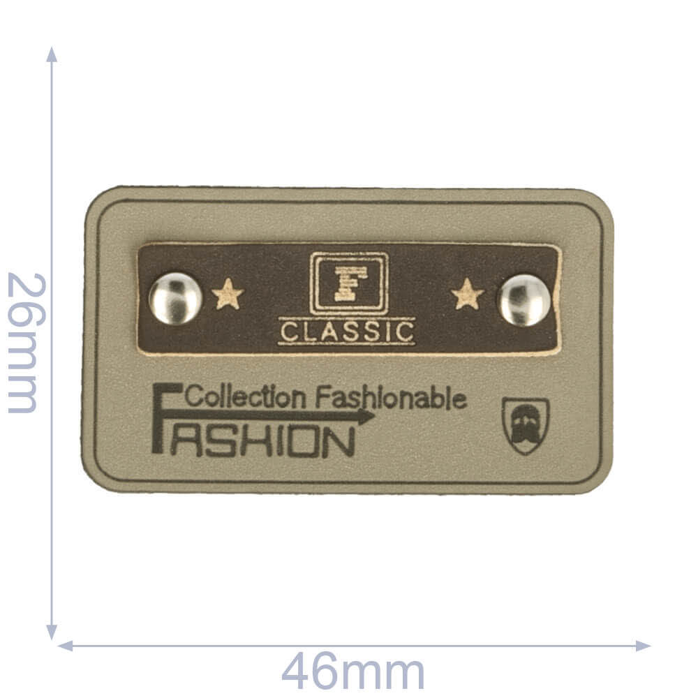 Label collectable fashion claszilverc 46x26mm grijs - 5st