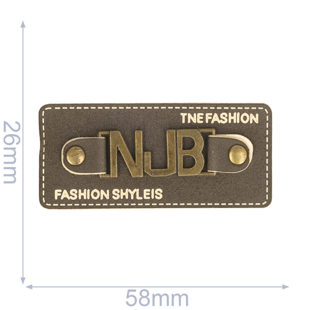 Label NJB 58x26mm bruin - 5st