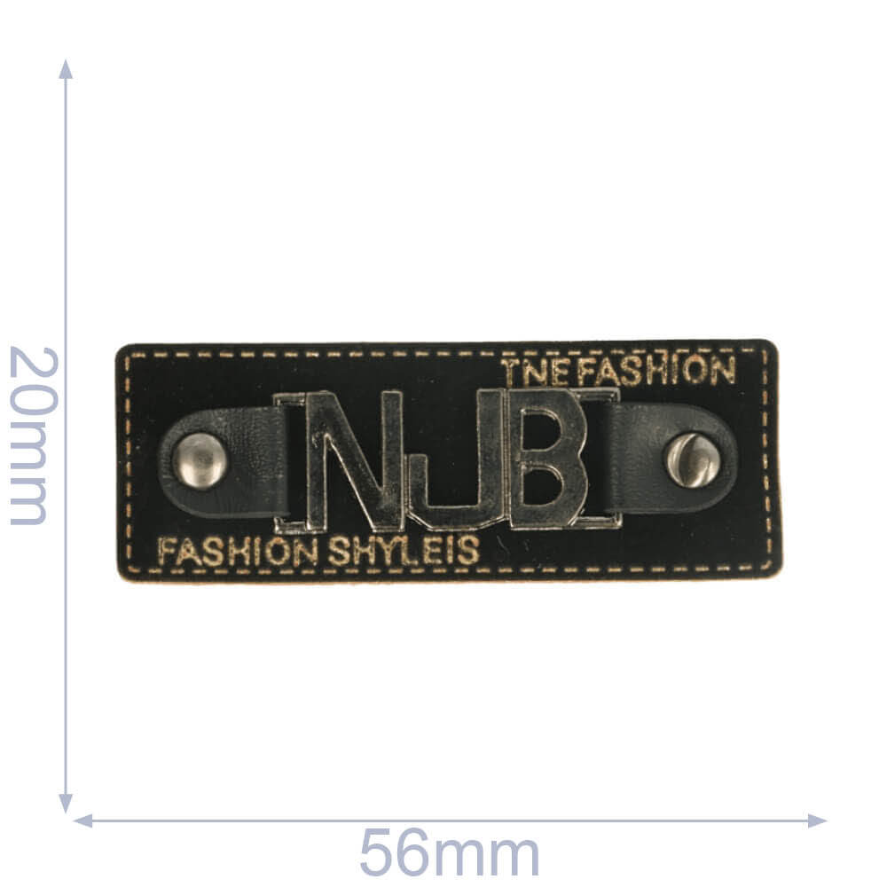 Label NJB 56x20mm zwart - 5st