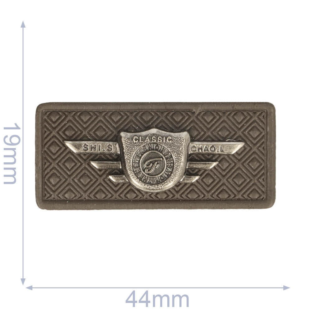 Label claszilverc 44x19mm bruin - 5st