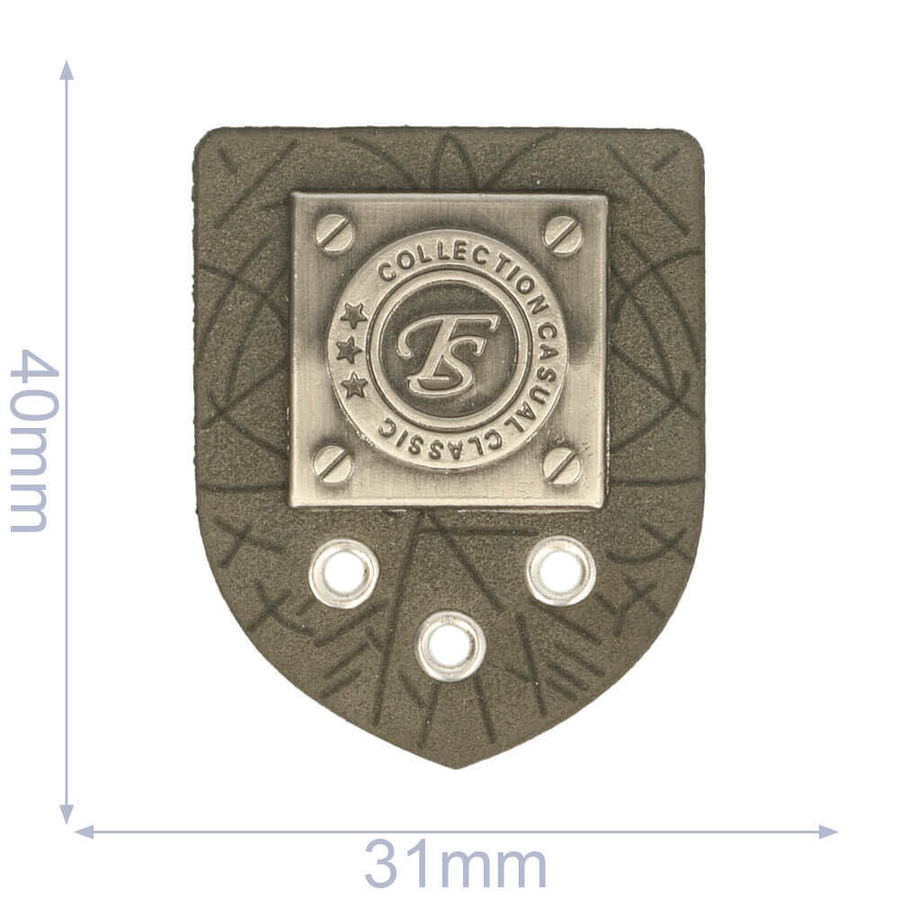 Label collection casual claszilverc 31x40mm grijs - 5st