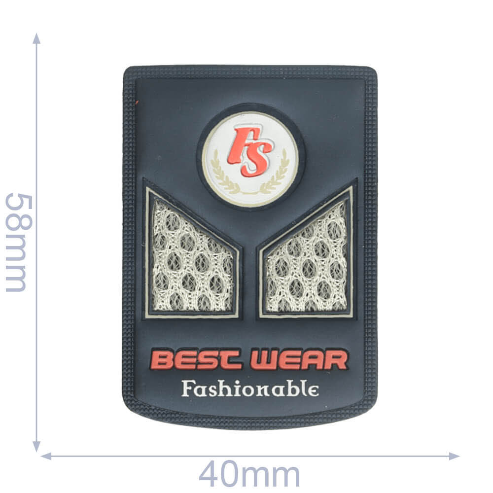 Label FS best wear fashionable 40x58mm blauw  - 5st